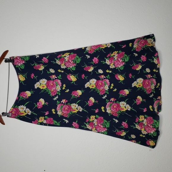 Lauren Ralph Lauren Dresses & Skirts - Vintage Lauren Ralph Lauren Womens Silk Floral Maxi Dress Size S Bohemian Y2K